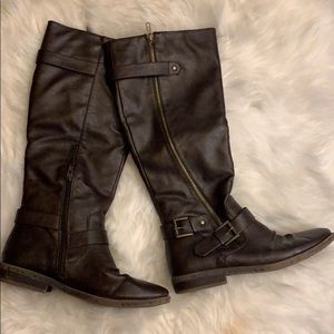 Tall brown boots